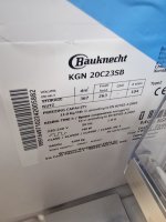 BAUKNECHT Kühl-/Gefrierkombination KGN 20C23SB, 203 cm hoch, 60 cm breit