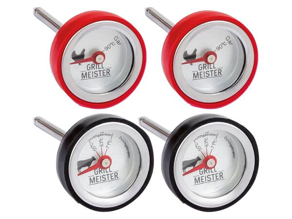 Grill Meister Mini Meat Thermometer, 4 Stück