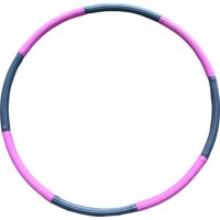 Hula-Hoop-Reifen  bis 98 cm Anfänger bis Profi Fitness- Trainingsgerät zur Gewichtsreduktion Pink-Grau