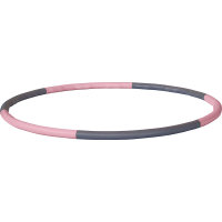 Hula-Hoop-Reifen  bis 98 cm Anfänger bis Profi Fitness- Trainingsgerät zur Gewichtsreduktion Pink-Grau
