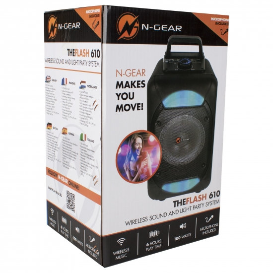 N-GEAR Wireless Sound und Licht - Party System Bluetooth Lautsprecher